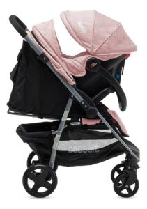 Miniatura 2 de 7 de Cochecito De Paseo Travel System Bebesit 1390ts Aeris Rosa Plateado