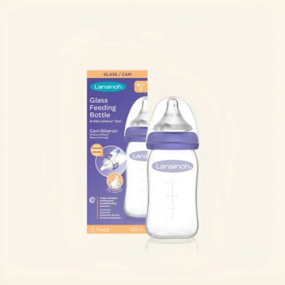 Imagen 1 de 2 de Mamadera Lansinoh de vidrio 160 ml con tetina NaturalWave