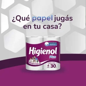 Miniatura 4 de 5 de Papel higiénico Higienol Plus Fusión doble hoja 4 x 30 m