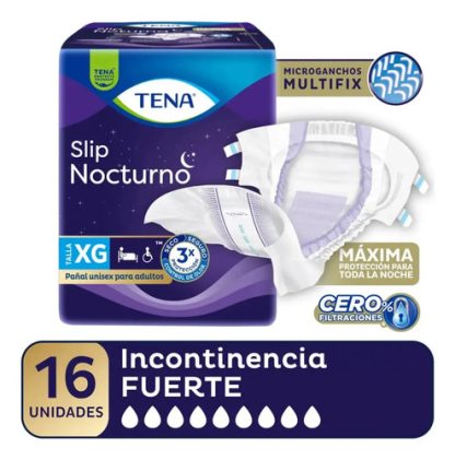 Imagen 2 de 4 de Pañal Tena Slip Nocturno Talle Extra Grande XG 16 Unidades