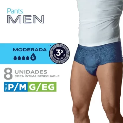 Imagen 2 de 3 de Ropa Interior Tena Pants Men P-M 8 unidades