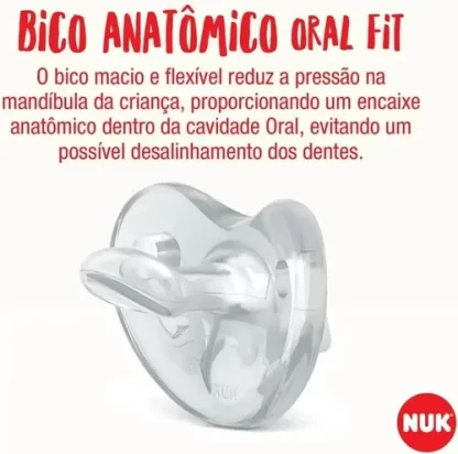 Imagen 4 de 4 de Chupete Nuk Sensitive Soft azul 0-6 meses pack x2