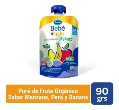 Imagen 1 de 5 de Puré De Frutas Sabor Manzana, Pera Y Banana Sancor Bebé & Kids 90g