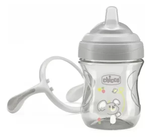 Miniatura 4 de 12 de Vaso Chicco Transition Cup Antiderrame Con Asas  4m+ 200ml Color Gris