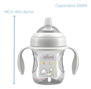 Miniatura 10 de 12 de Vaso Chicco Transition Cup Antiderrame Con Asas  4m+ 200ml Color Gris