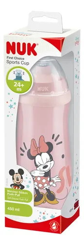Imagen 3 de 5 de Vaso Nuk Sports Cup Minnie 450 ml antiderrame rosa