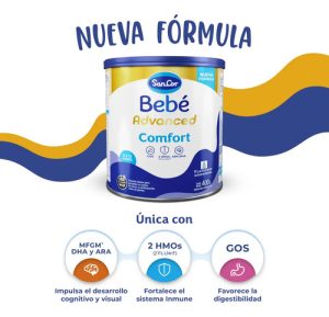 Miniatura 2 de 3 de Fórmula Infantil Sancor Bebé Advanced Comfort 400g Sin Gluten Sin Sabor