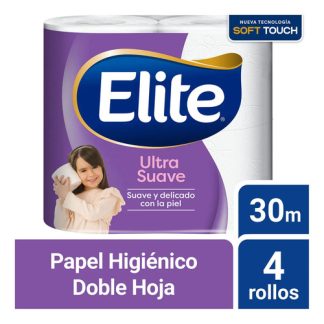Papel higiénico Elite Ultra Suave doble hoja 4 x 30 m