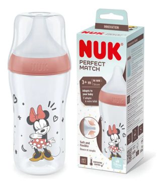 Mamadera Nuk Perfect Match Disney rojo 260 ml Mickey