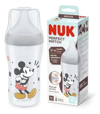 Mamadera Nuk Perfect Match Disney gris 260 ml Mickey