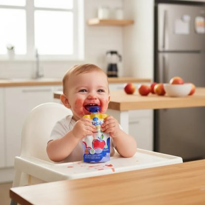 Imagen 3 de 3 de Puré De Frutas Orgánico Sabor Manzana Sancor Bebé & Kids Pouch 90g