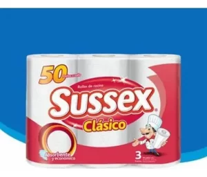 Miniatura 3 de 3 de Rollos de cocina Sussex Clásico doble hoja 3 x 50 paños