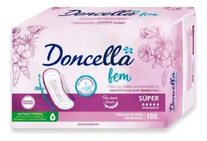 Imagen 1 de 2 de Doncella Fem Toalla De Incontinencia Talle Super X10 - 1 Unidad