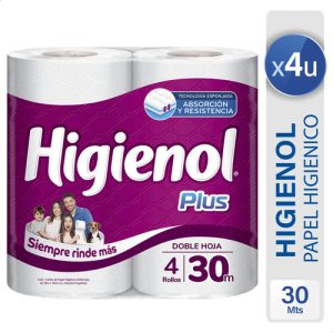 Miniatura 2 de 5 de Papel higiénico Higienol Plus Fusión doble hoja 4 x 30 m