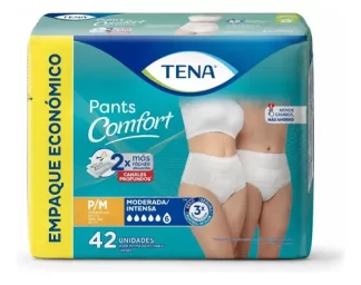 Tena Pants Comfort P-M ropa interior absorbente x 42 unidades