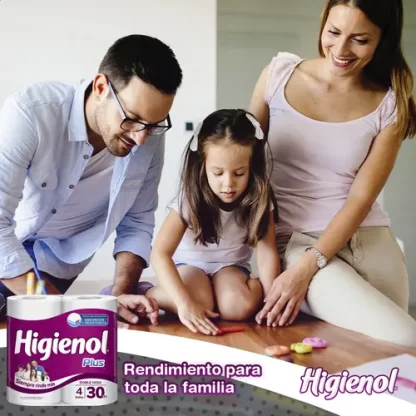 Imagen 3 de 5 de Papel higiénico Higienol Plus Fusión doble hoja 4 x 30 m