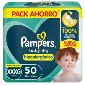 Miniatura 1 de 1 de Pañales Pampers Babydry Xxxg X50