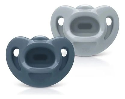 Imagen 2 de 4 de Chupete Nuk Sensitive Soft azul 0-6 meses pack x2