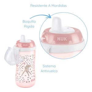 Miniatura 3 de 7 de Vaso Antiderrame Nuk Kiddy Cup Disney Bambi De 300 Ml Rosa