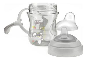 Miniatura 5 de 12 de Vaso Chicco Transition Cup Antiderrame Con Asas  4m+ 200ml Color Gris