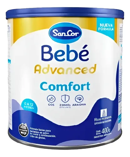 Imagen 3 de 3 de Fórmula Infantil Sancor Bebé Advanced Comfort 400g Sin Gluten Sin Sabor