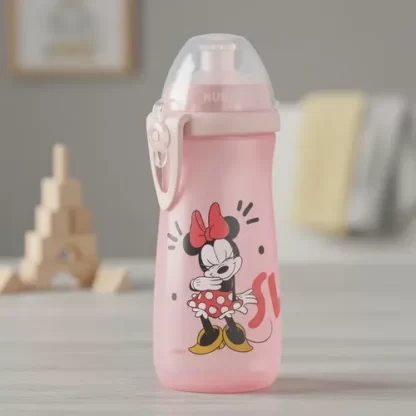 Imagen 5 de 5 de Vaso Nuk Sports Cup Minnie 450 ml antiderrame rosa