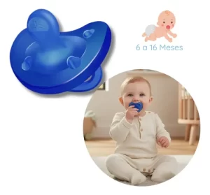 Miniatura 7 de 8 de Chicco Chupete Silicona Physio Soft Liso Azul 6-16 Meses X1 Azul 6-16 Meses