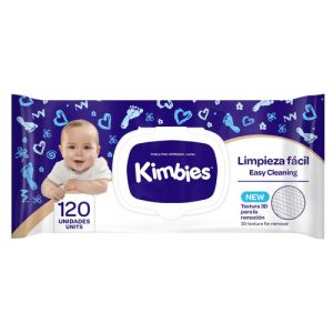 Miniatura 1 de 2 de Toallitas Húmedas Kimbies Con Tapa x120 unidades