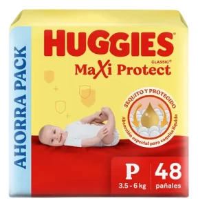 Miniatura 1 de 6 de Pañales Huggies Classic Talle P (Pequeño) x48 Unidades