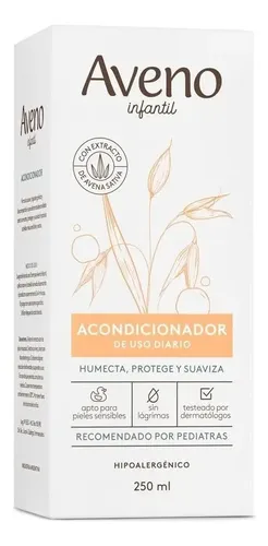 Imagen 3 de 7 de Acondicionador Aveno Infantil Hidratante Para Piel Sensible De 250 Ml