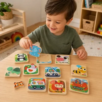 Imagen 3 de 3 de Explorer Fan Ma60 Rompecabezas Para Niños +18 Meses Animales