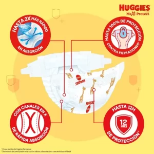 Miniatura 3 de 6 de Pañales Huggies Classic Talle P (Pequeño) x48 Unidades