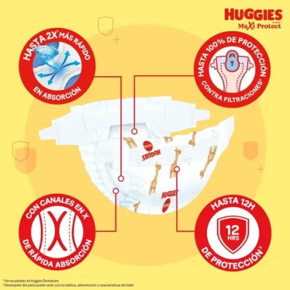 Imagen 3 de 6 de Pañales Huggies Classic Talle P (Pequeño) x48 Unidades