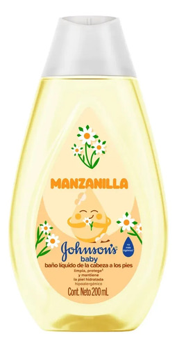 Imagen 1 de 2 de Johnson's Baby Baño Líquido Manzanilla 200 ml