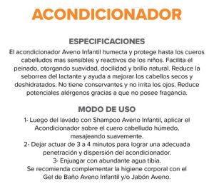 Miniatura 5 de 7 de Acondicionador Aveno Infantil Hidratante Para Piel Sensible De 250 Ml