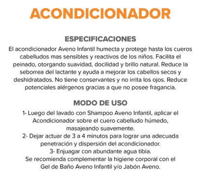 Imagen 5 de 7 de Acondicionador Aveno Infantil Hidratante Para Piel Sensible De 250 Ml