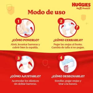 Miniatura 5 de 6 de Pañales Huggies Classic Talle P (Pequeño) x48 Unidades