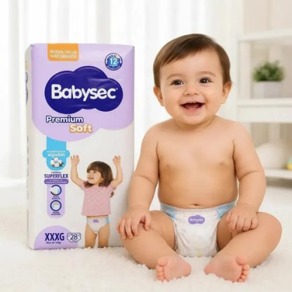 Imagen 2 de 5 de Pañales Babysec Premium Soft Xxxg Con 28 Unidades Extra Extra Extra Grande (xxxg) Sin Género