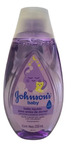Imagen 1 de 3 de Baño Líquido Johnson's Baby Para Antes de Dormir 200 ml