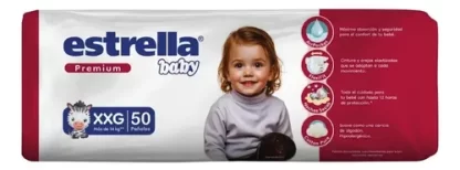Imagen 1 de 4 de Pañales Estrella Premium XXG x 50 Unidades Para 14+ Kg