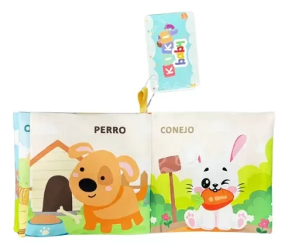 Imagen 9 de 10 de Libro De Tela Bebé Animales De Campo Estimulación Sensorial
