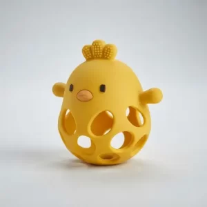 Miniatura 8 de 9 de Mordillo Silicona Bebé Pollito Sonajero Apto Para Morder