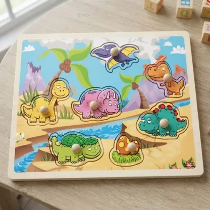 Imagen 15 de 15 de Rompecabezas Madera Con Agarre Didáctico 30x22