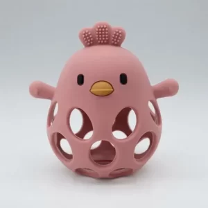 Miniatura 4 de 9 de Mordillo Silicona Bebé Pollito Sonajero Apto Para Morder