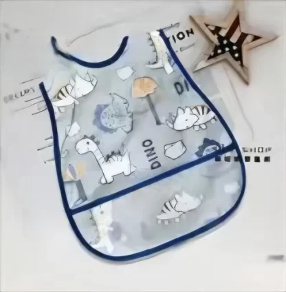Imagen 5 de 9 de Babero Impermeable Bebé PU Con Bolsillo