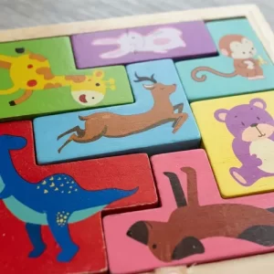 Miniatura 3 de 4 de Tetris Animales Madera Rompecabezas Encastre Didáctico