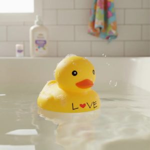 Miniatura 3 de 6 de Patito De Goma Amarillo Con Corazón Love Para El Baño 2746