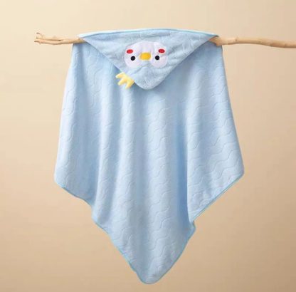 Imagen 9 de 10 de Toallón Bebé Con Capucha Animalitos 75x75 Suave Absorbente