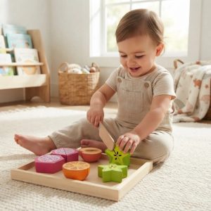 Miniatura 2 de 7 de Cajoncito De Frutas Madera Juguete Didáctico Encastre Bebé Surtido