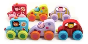 Miniatura 6 de 7 de Autitos De Madera Didácticos Pack X6 Vehículos Colores Surtido